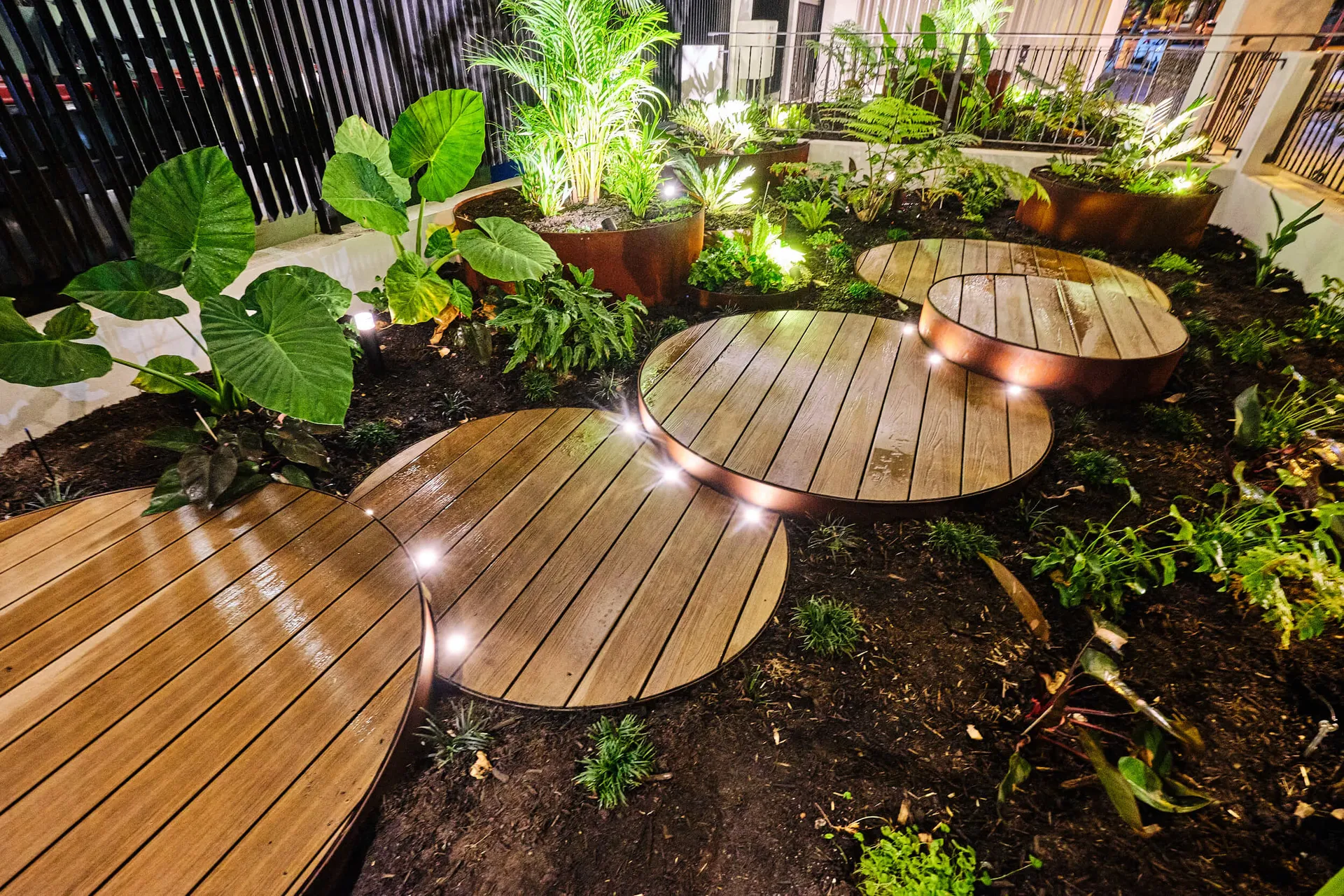 Hay Street Perth landscape project — completed front entry and garden