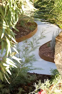 Image of native landscape design garden pathway