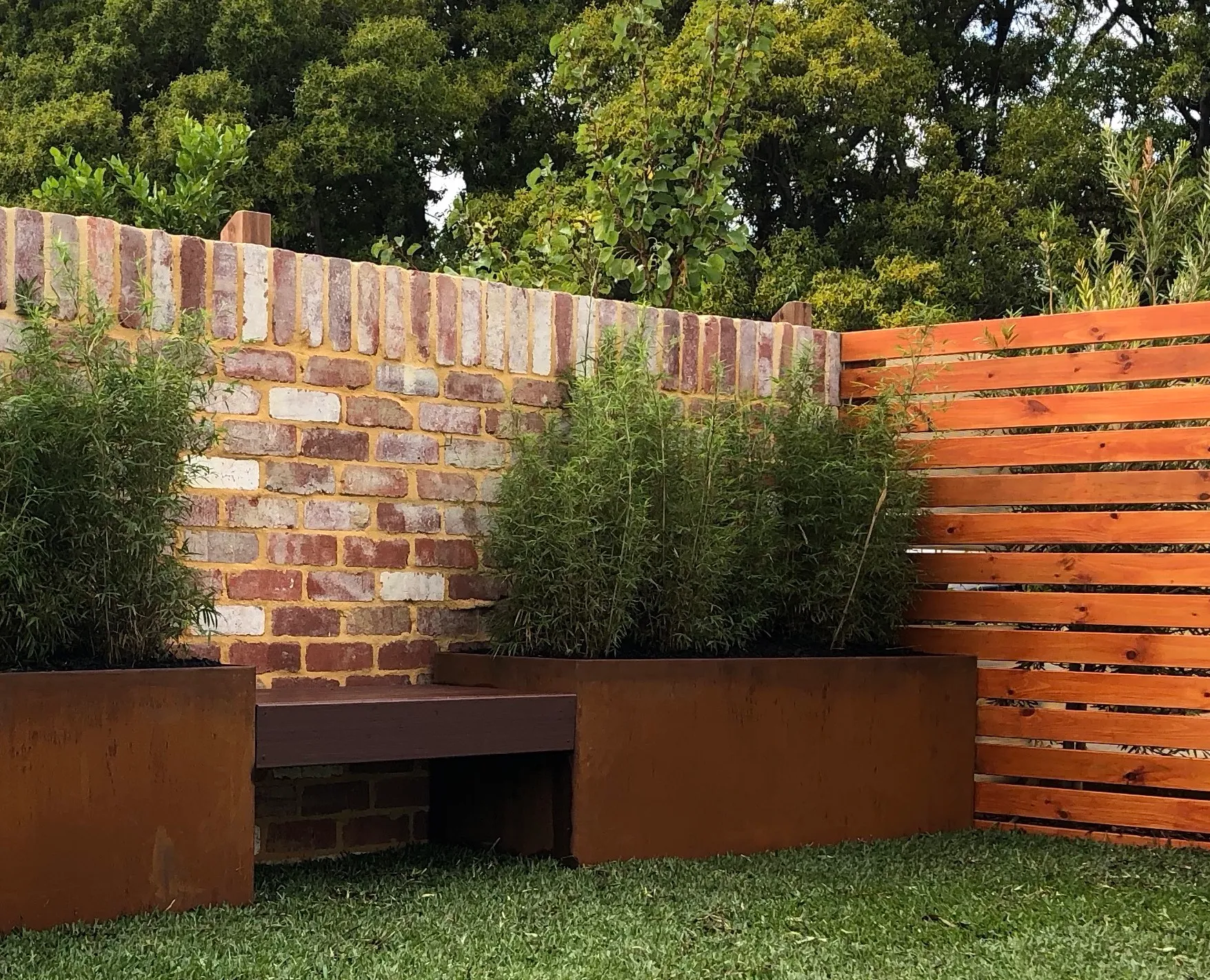 Recycled brick masonry on a Perth landscaping project