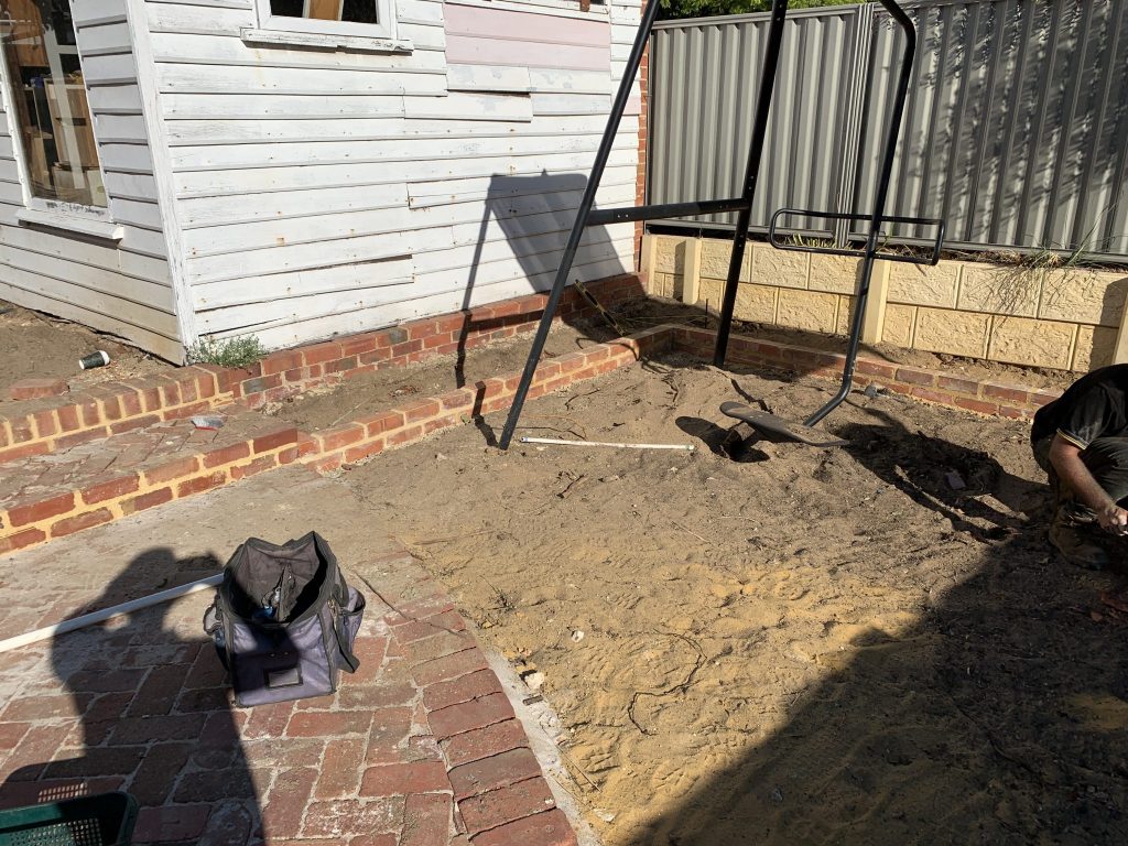 checking corner posts for landscaping in Perth