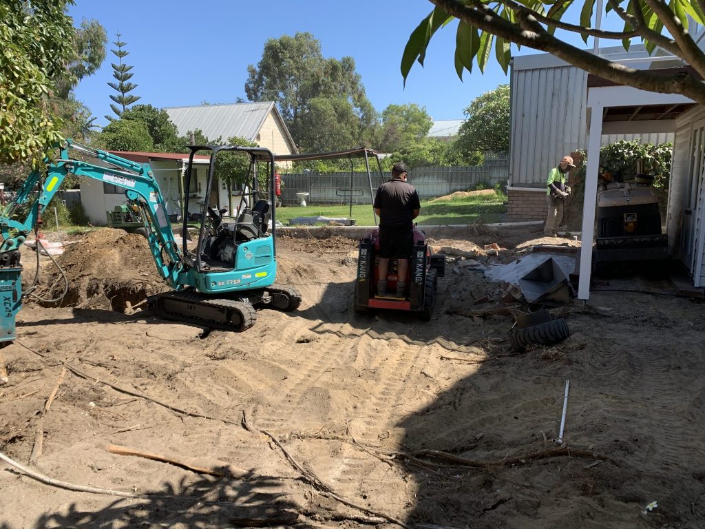 Backhoe for landscaping in Perth