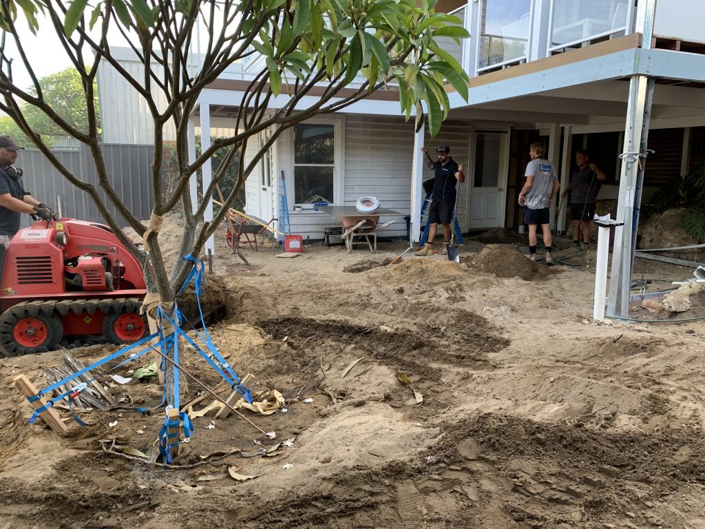 preparing the landscape in Perth landscaping