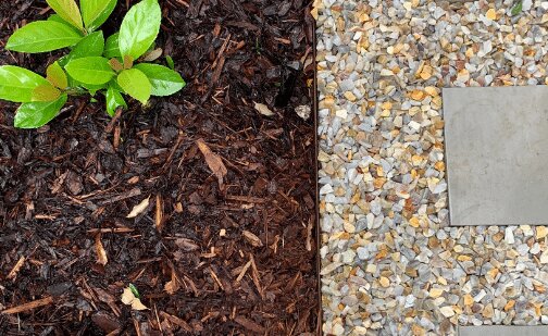 Initialization of  Gravel and mulch for landscaping